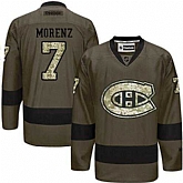 Glued Montreal Canadiens #7 Howie Morenz Green Salute to Service NHL Jersey,baseball caps,new era cap wholesale,wholesale hats
